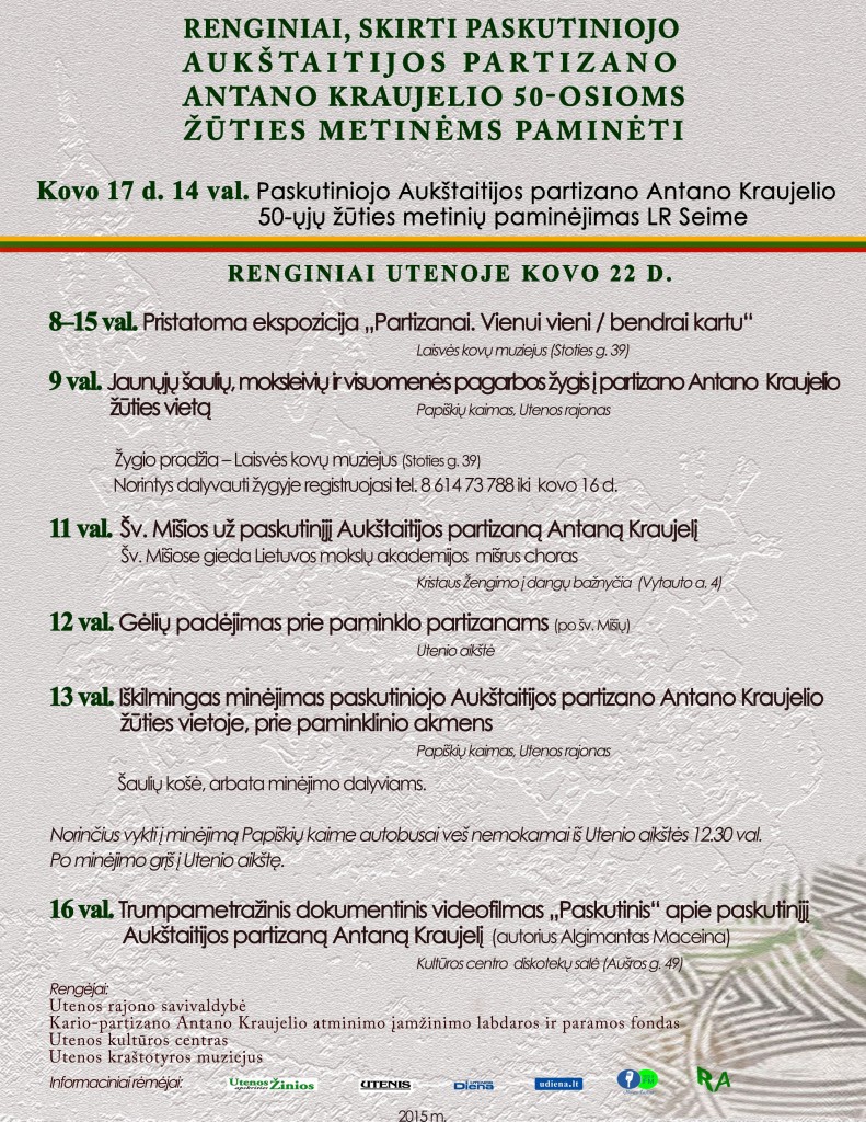 kraujelis. afiša